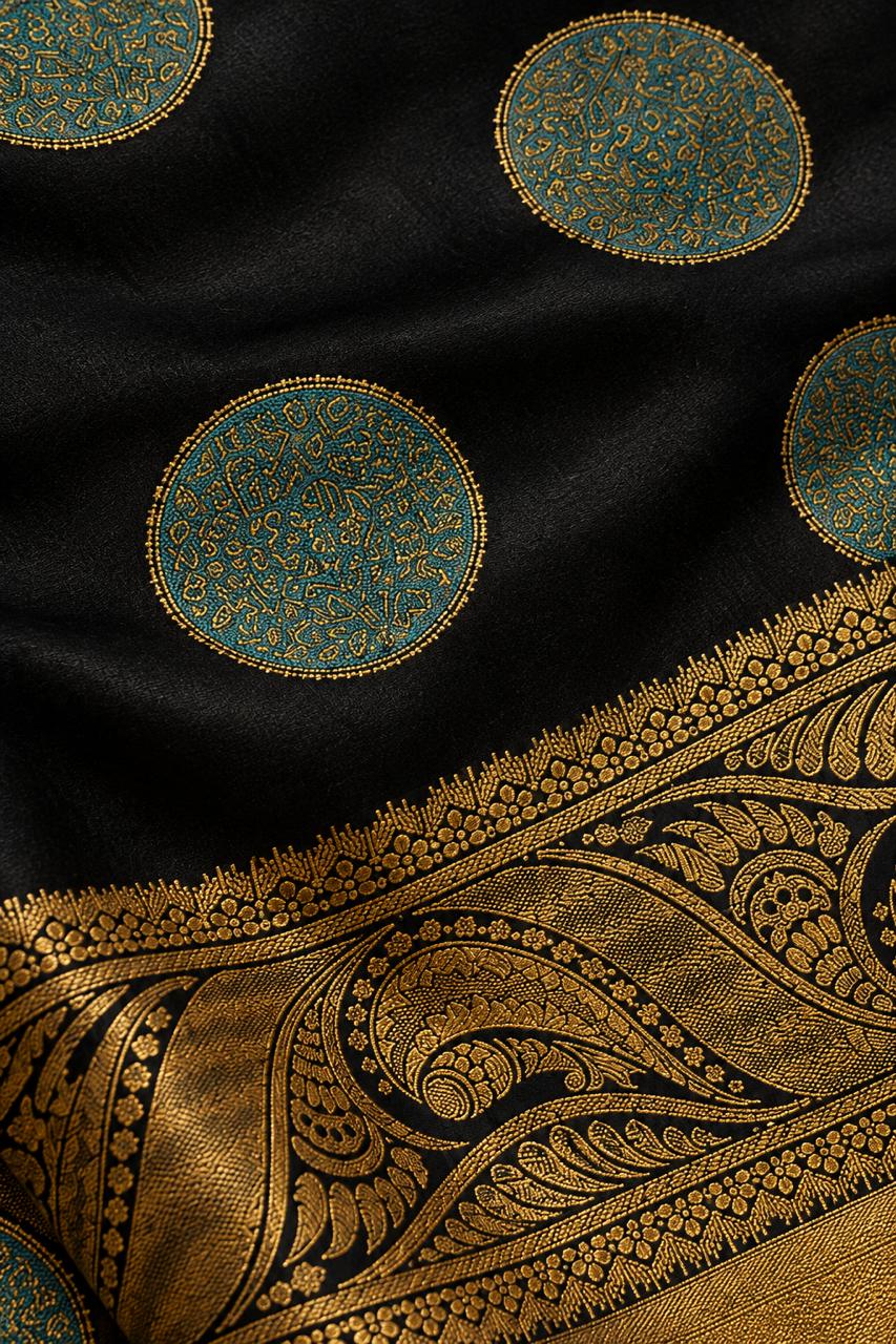 Golden Border Pure Silk Saree - Image 2