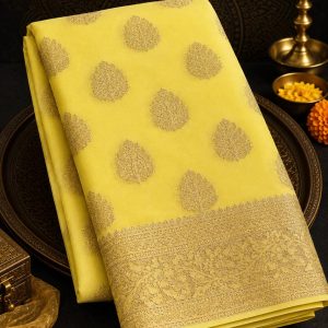 Sunshine Yellow Georgette Silk Saree