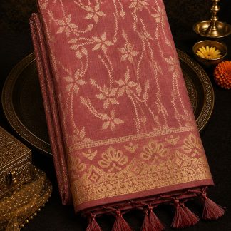 Rosewood Gold Saree