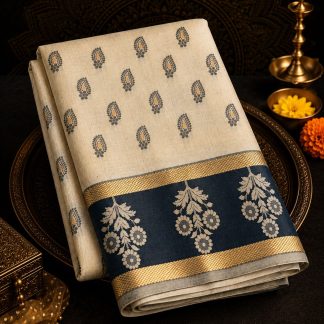 Butta Khadi Silk Saree